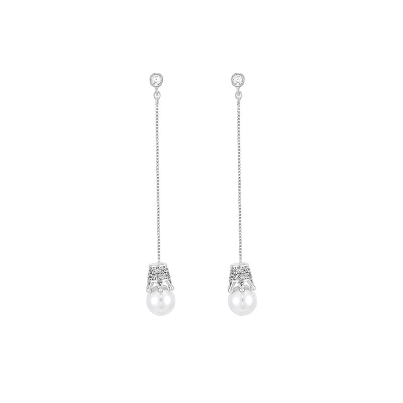 simple temperament long earrings simple temperament long earrings