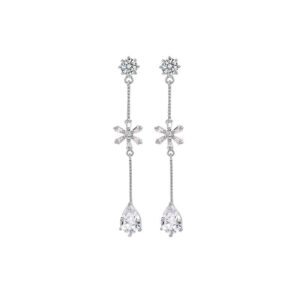 snow white stone earrings