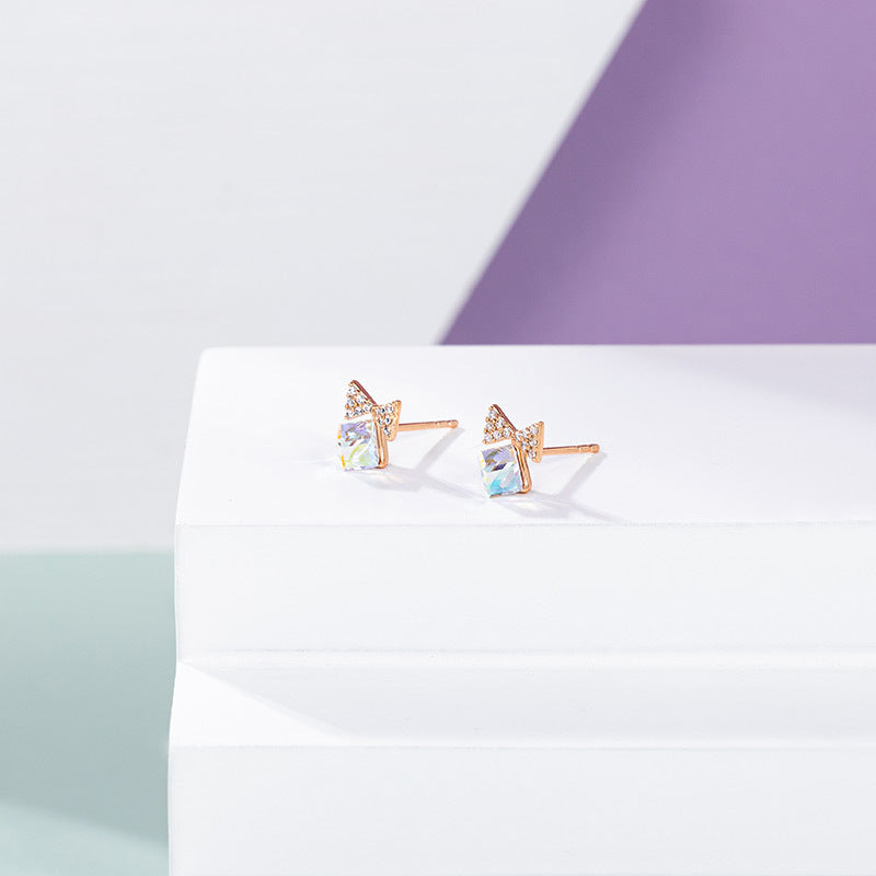 bow rubik's cube earrings bow rubik's cube earrings