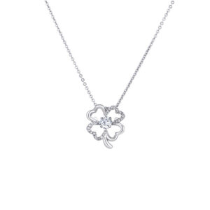 lucky four leaf clover necklace