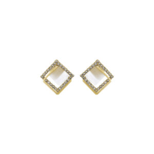 square opal earrings