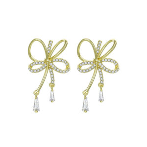 simple retro bow earrings