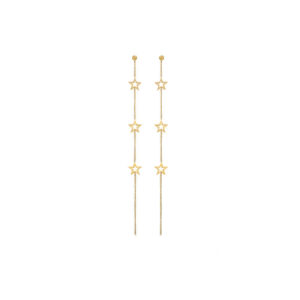 star tassel titanium steel earrings