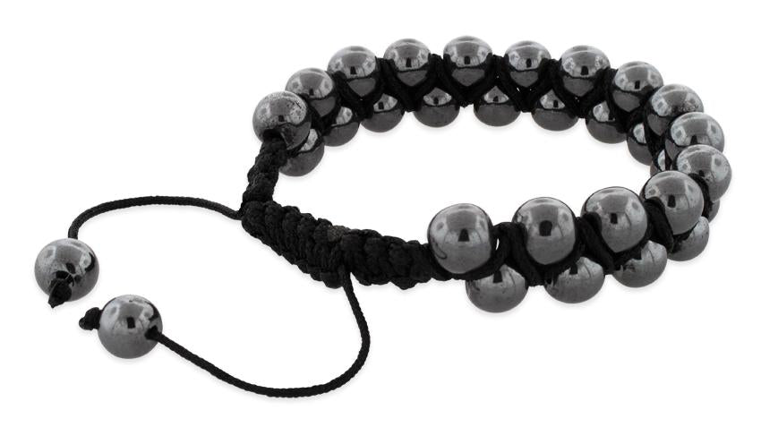 8mm hematite bead 2 layer shamballa bracelet 8mm hematite bead 2 layer shamballa bracelet