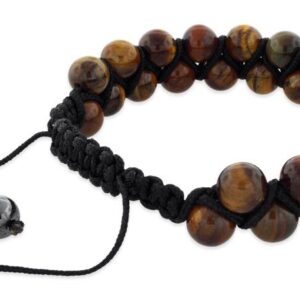 8mm tiger eye bead 2 layer shamballa bracelet