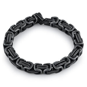 black stainless steel bracelet