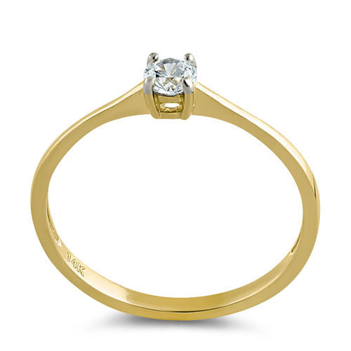 solid 14k gold small solitaire cz ring solid 14k gold small solitaire cz ring