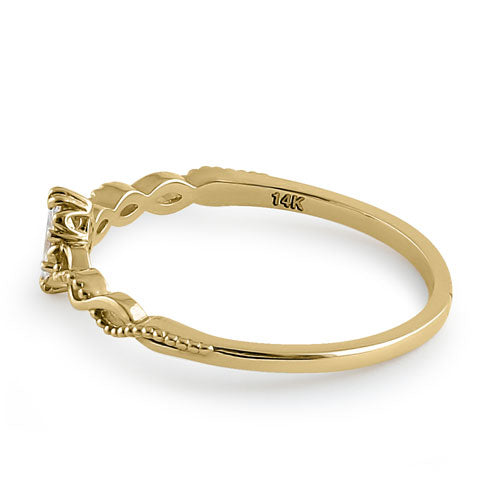 solid 14k yellow gold elegant marquise cz ring solid 14k yellow gold elegant marquise cz ring