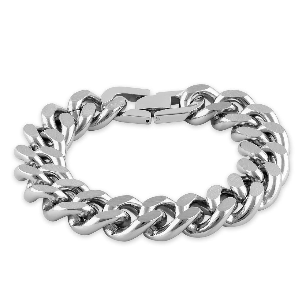 stainless steel thick flat curb link bracelet stainless steel thick flat curb link bracelet