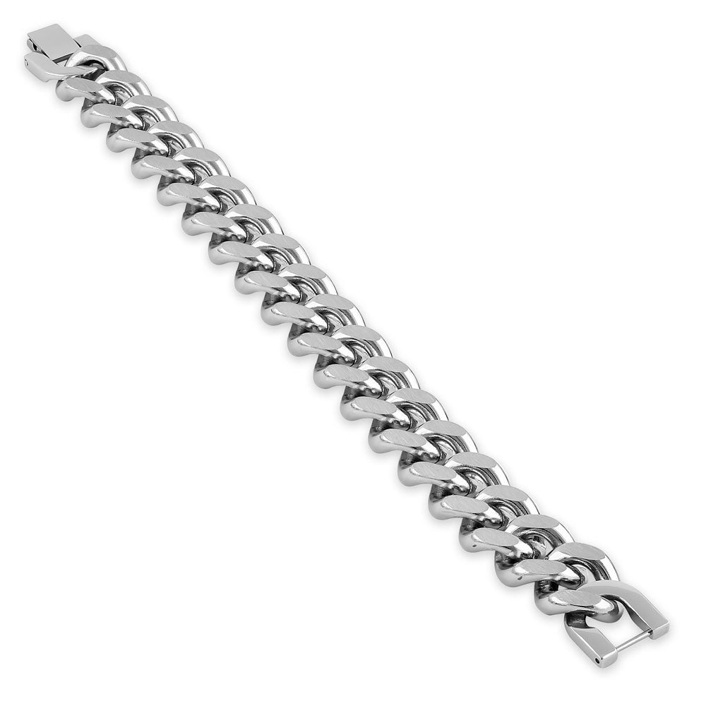 stainless steel thick flat curb link bracelet stainless steel thick flat curb link bracelet