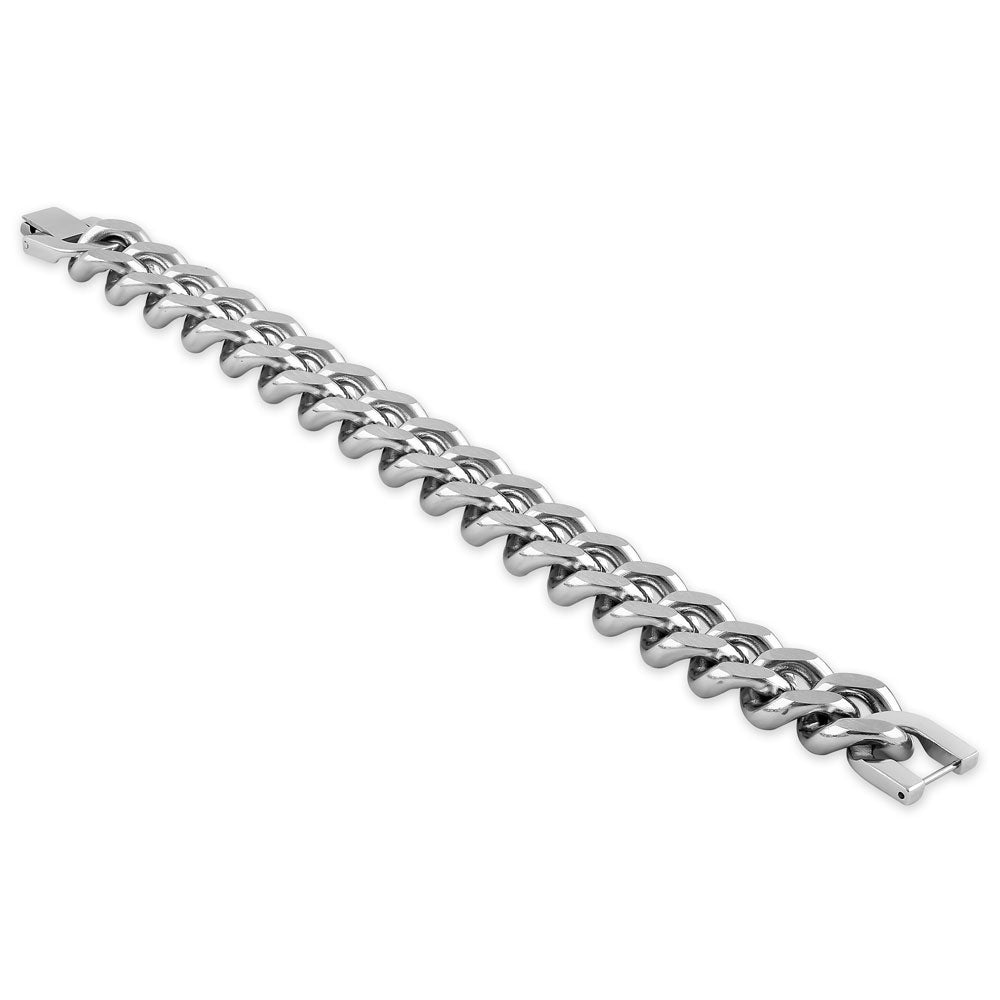 stainless steel thick flat curb link bracelet stainless steel thick flat curb link bracelet