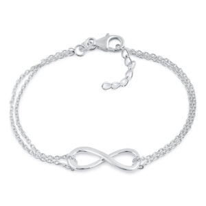 sterling silver 8.8mm x 23mm infinity bracelet