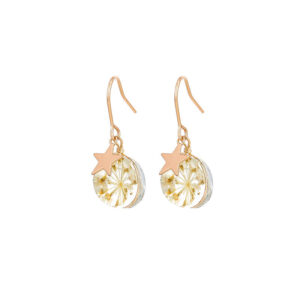 fresh glass flower earrings