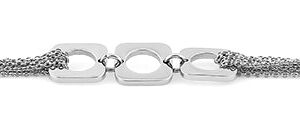 stainless steel squircle link chain bracelet