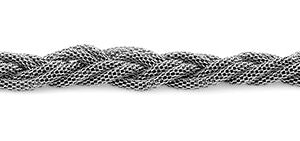 stainless steel thick braided mesh bracelet