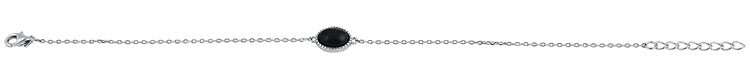 sterling silver black oval stone bracelet sterling silver black oval stone bracelet