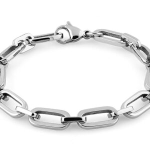 stainless steel cable chain link bracelet
