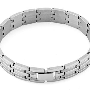 stainless steel bricks link bracelet
