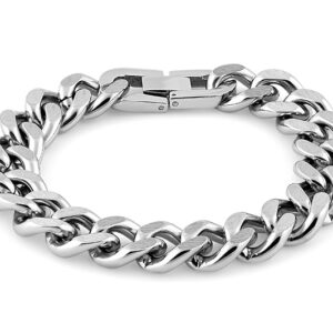 stainless steel curb link bracelet