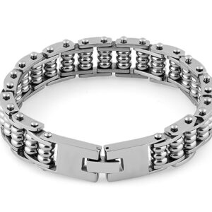 stainless steel groove cylinder bracelet