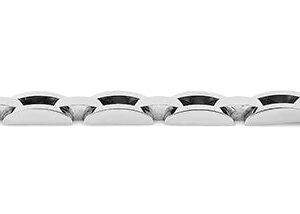 stainless steel half oval link bracelet