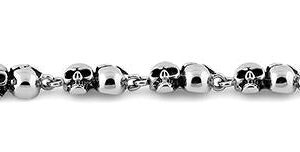 stainless steel phantom skull link bracelet