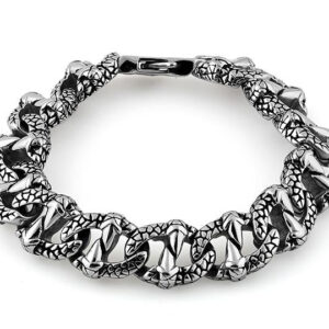 stainless steel reptile claw marina chain bracelet