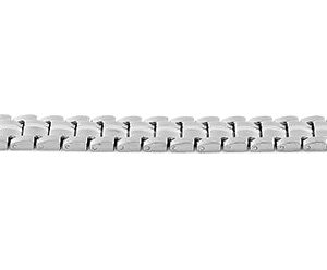 stainless steel ridged link bracelet