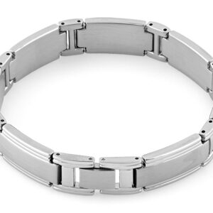 stainless steel wide link bracelet