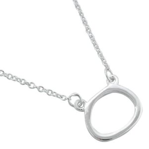 sterling silver 18" teddy bear silhouette adj necklace