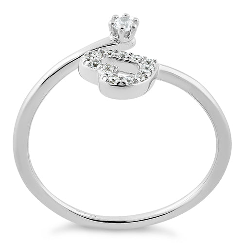 sterling silver adjustable heart cz ring sterling silver adjustable heart cz ring