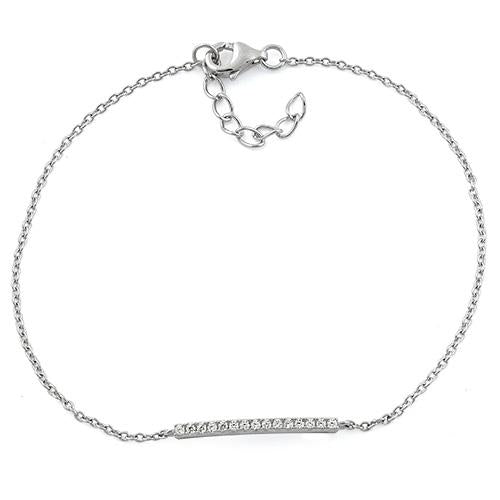 sterling silver bar clear cz bracelet sterling silver bar clear cz bracelet