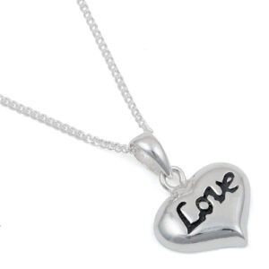 sterling silver "love" charm necklace