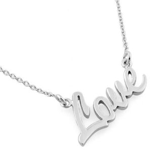 sterling silver love necklace