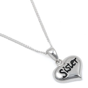 sterling silver "sister" charm necklace