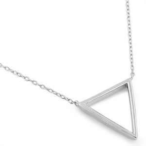 sterling silver triangle necklace