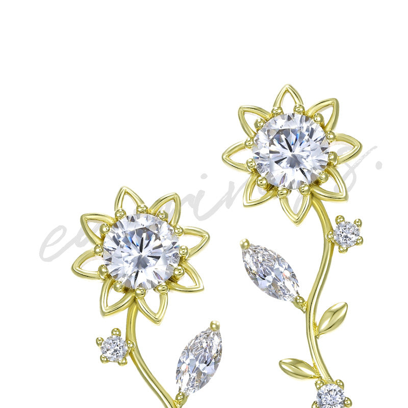 three dimensional sunflower earrings three dimensional sunflower earrings