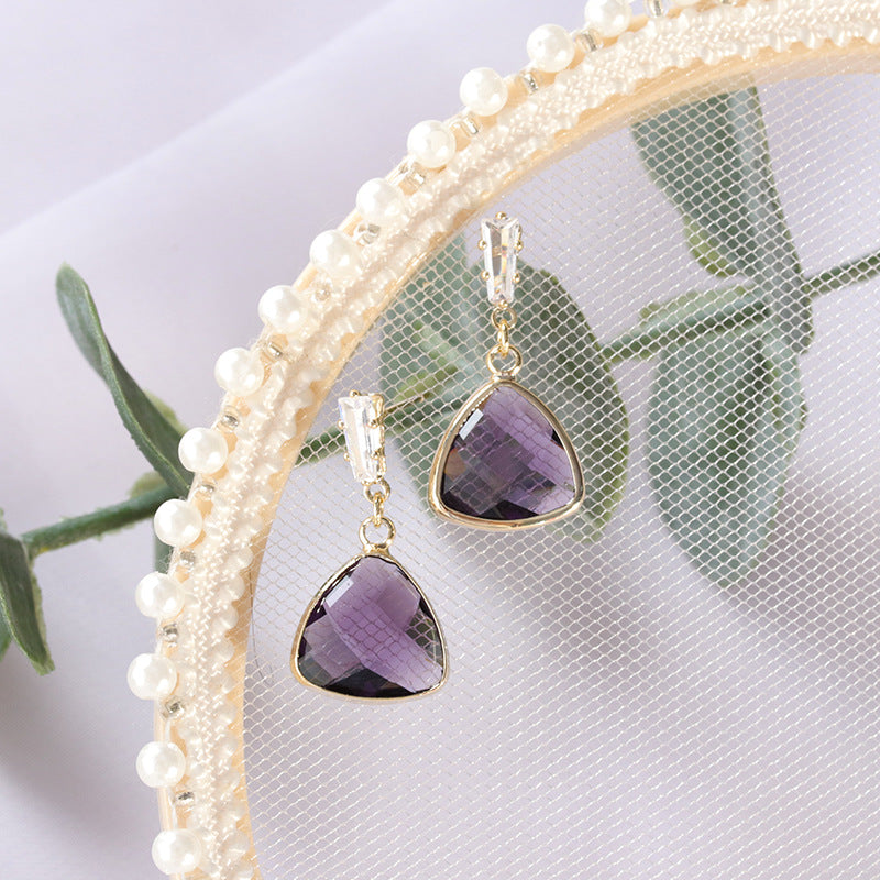 triangle sapphire earrings triangle sapphire earrings