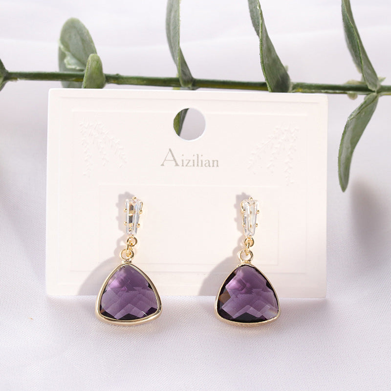 triangle sapphire earrings triangle sapphire earrings