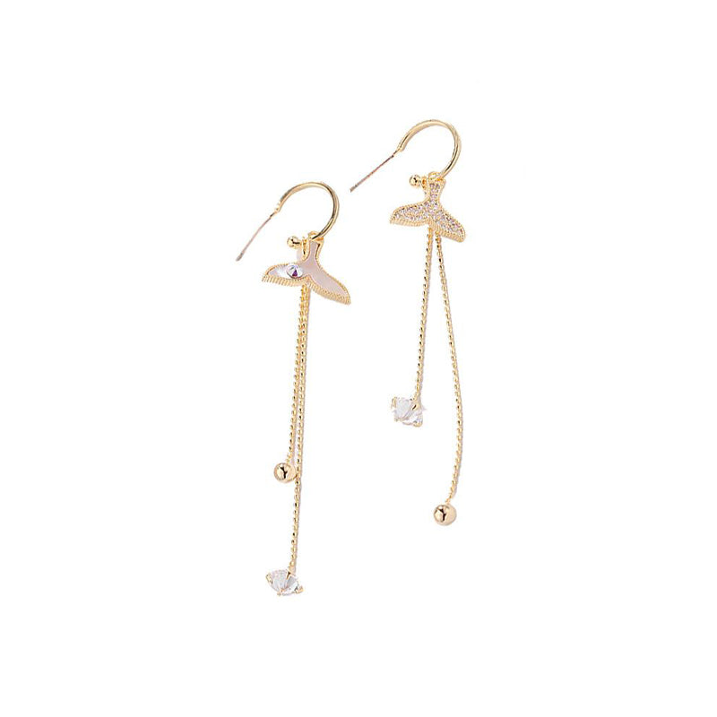 whale steak wave asymmetric earrings whale steak wave asymmetric earrings
