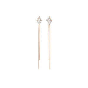 tassel titanium steel earrings