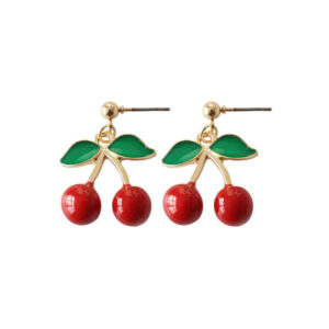 sweet cherry long and short earrings