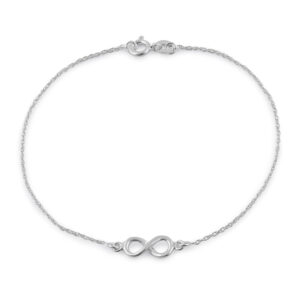 sterling silver small infinity bracelet