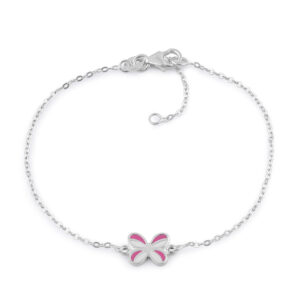 sterling silver enamel butterfly bracelet