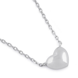 sterling silver bubble heart necklace