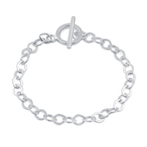 sterling silver linked bracelet