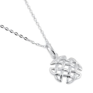 sterling silver celtic pattern necklace