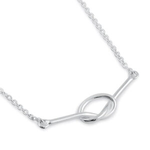 sterling silver trendy knot necklace