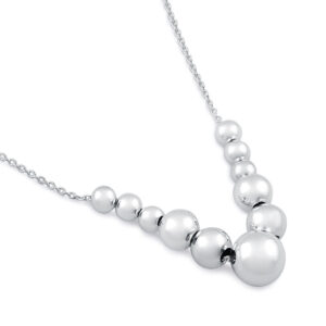 sterling silver tier bead necklace