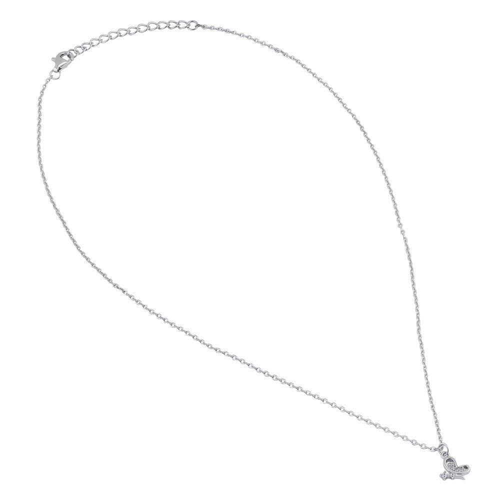 sterling silver clear cz dainty butterfly necklace sterling silver clear cz dainty butterfly necklace